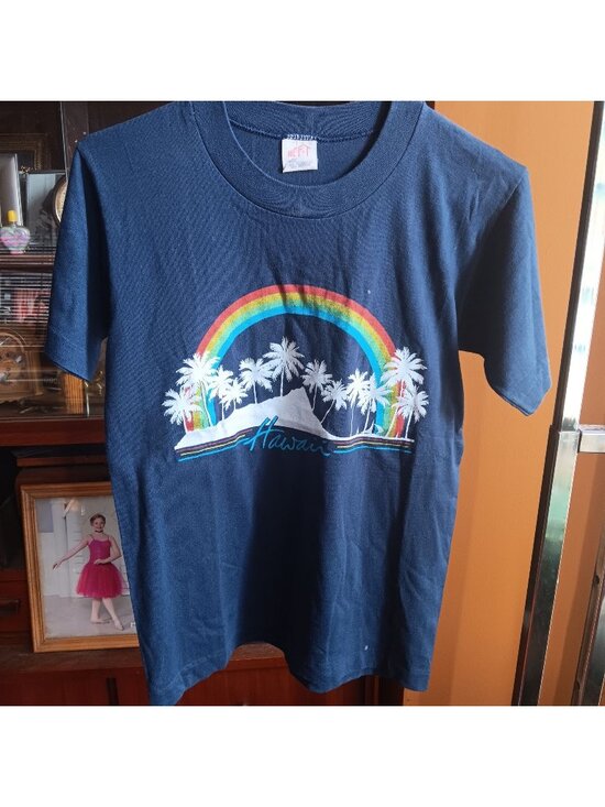 HEF-T Other - Small Vintage T-shirt Single Stitch Hawaii Rainbow Palm HEF-T USA 1980s Sufer